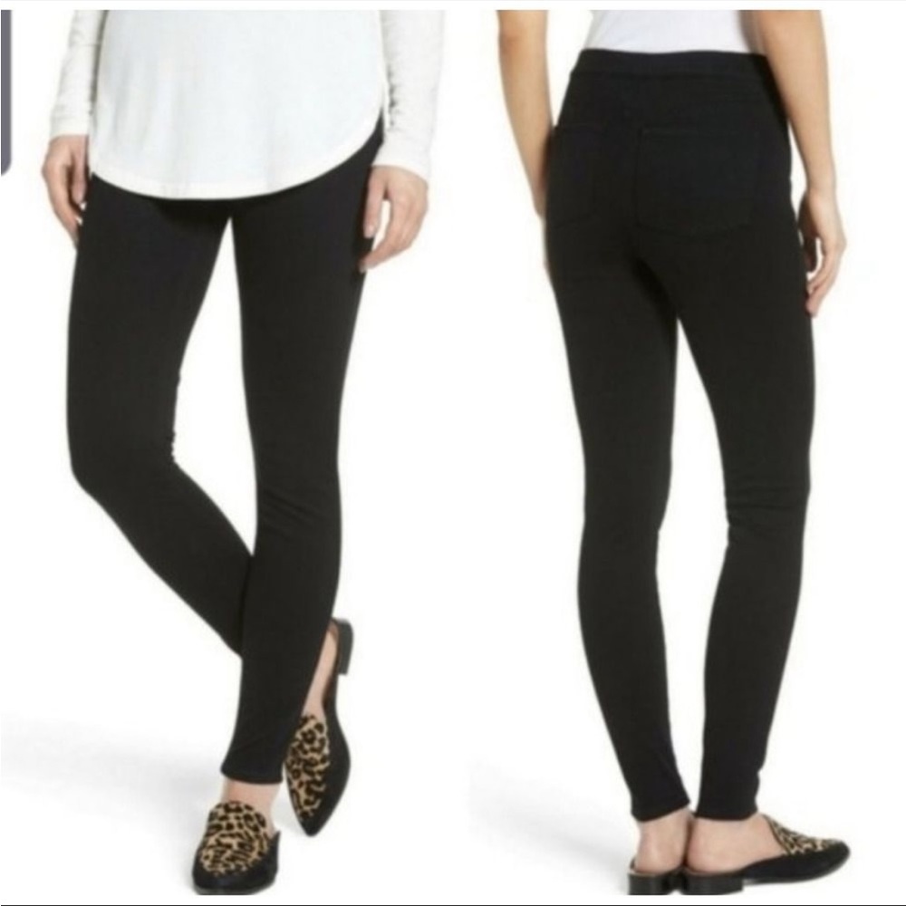 EUC Spanx Jean-ish Leggings in Black, Size Large Tall (29.5” Inseam)